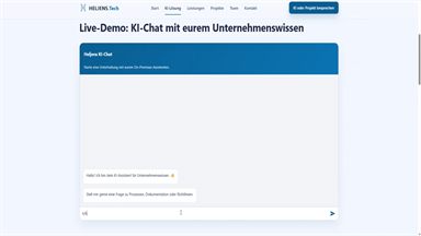 Embedded KI-Chat innerhalb einer Weboberfläche