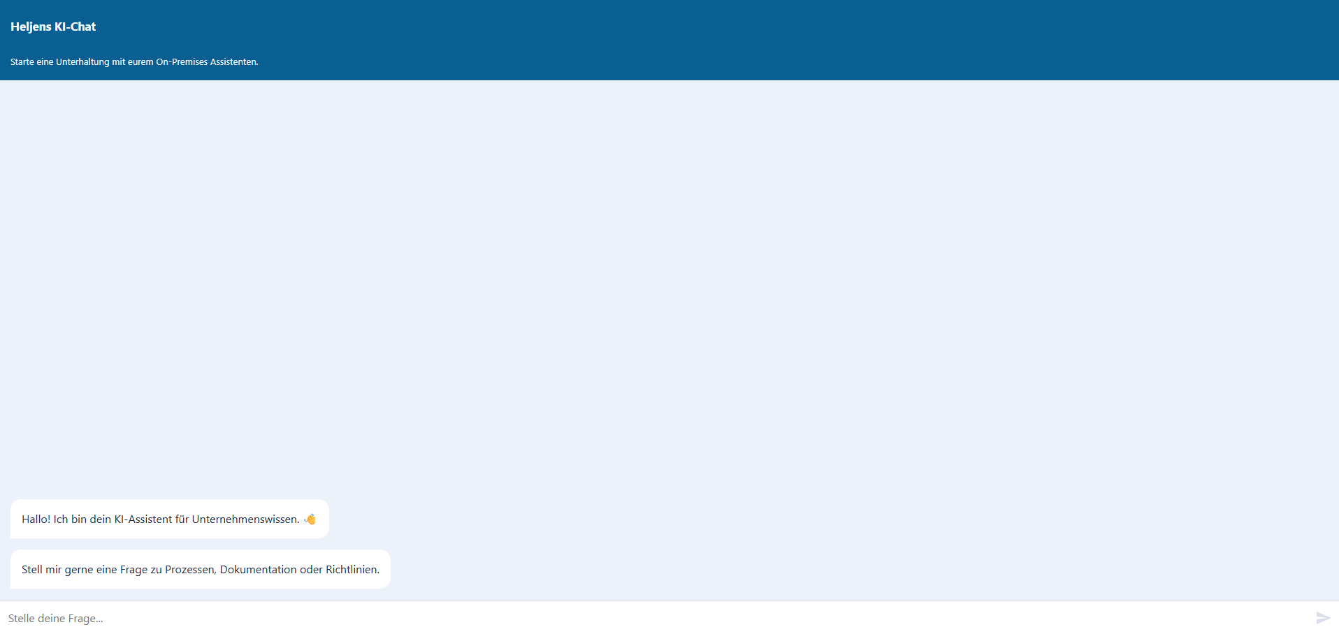 KI-Chat in einer Vollbildansicht