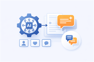 Visualisierung des Social-Media-Bausteins