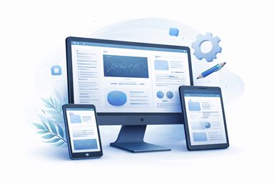 Visualisierung eines Webentwicklungs-Workflows